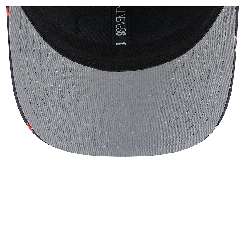 Casquette extensible à boutons-pression New Era bleu marine/noir pour homme Cincinnati Bengals Adventure Drinks Pattern 9SEVENTY