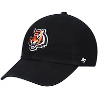 Men's '47 Black Cincinnati Bengals Clean Up Alternate Adjustable Hat