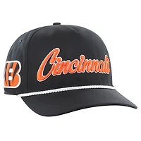 Men's '47 Black Cincinnati Bengals Overhand Hitch Adjustable Hat