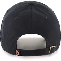 Men's '47 Black Cincinnati Bengals Team Color Clean Up Adjustable Hat
