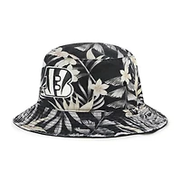 Men's '47 Black Cincinnati Bengals Tropicalia Bucket Hat