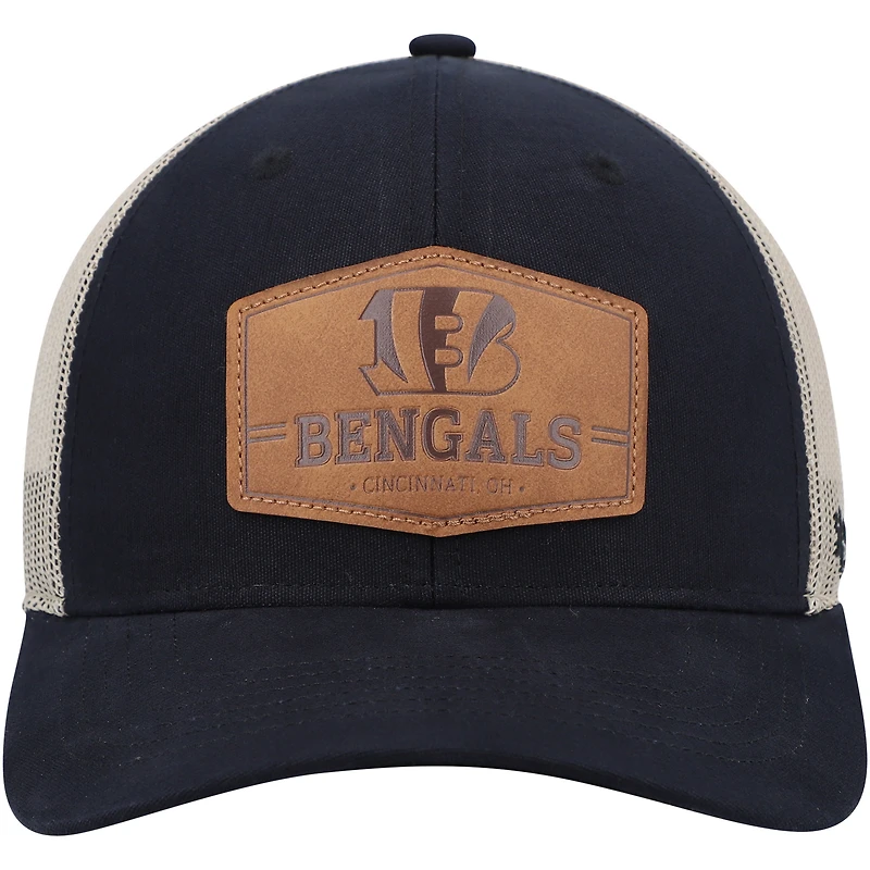 Men's '47 Dark Navy/Natural Cincinnati Bengals Rawhide Trucker Adjustable Hat