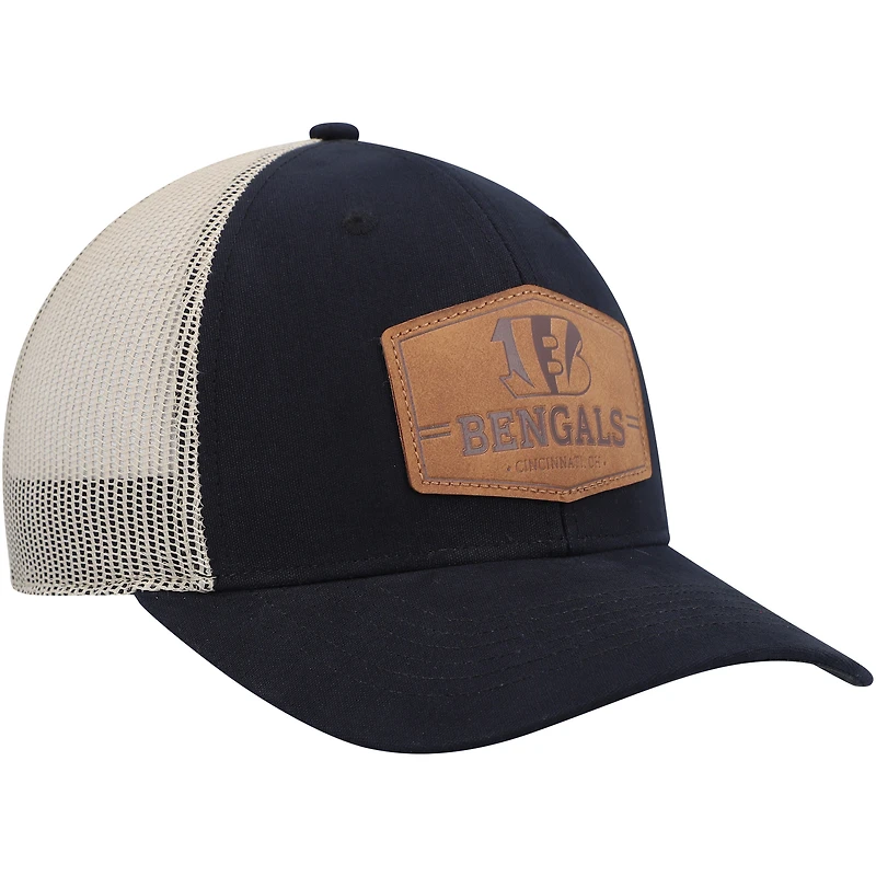 Men's '47 Dark Navy/Natural Cincinnati Bengals Rawhide Trucker Adjustable Hat