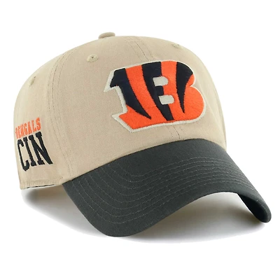 Casquette ajustable Cincinnati Bengals Ashford Clean Up '47 kaki/noir pour hommes