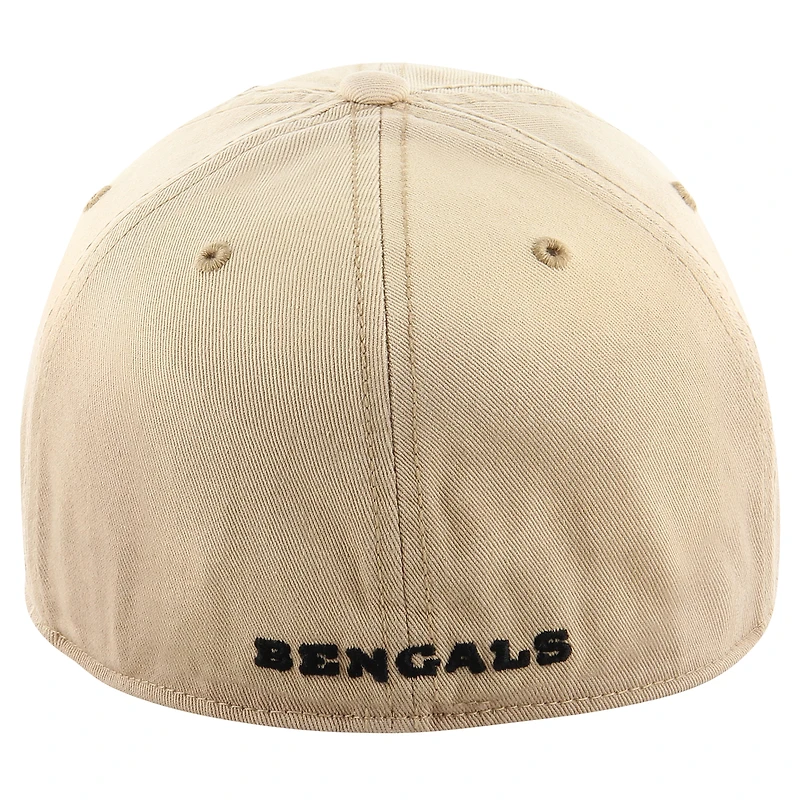 Men's '47 Khaki Cincinnati Bengals Dusted Relaxed Franchise Fitted Hat