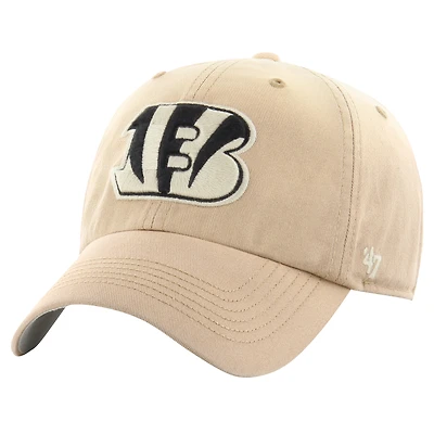 Men's '47 Khaki Cincinnati Bengals Dusted Relaxed Franchise Fitted Hat