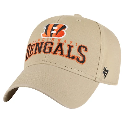 Casquette ajustable Powell MVP '47 kaki pour homme des Bengals de Cincinnati