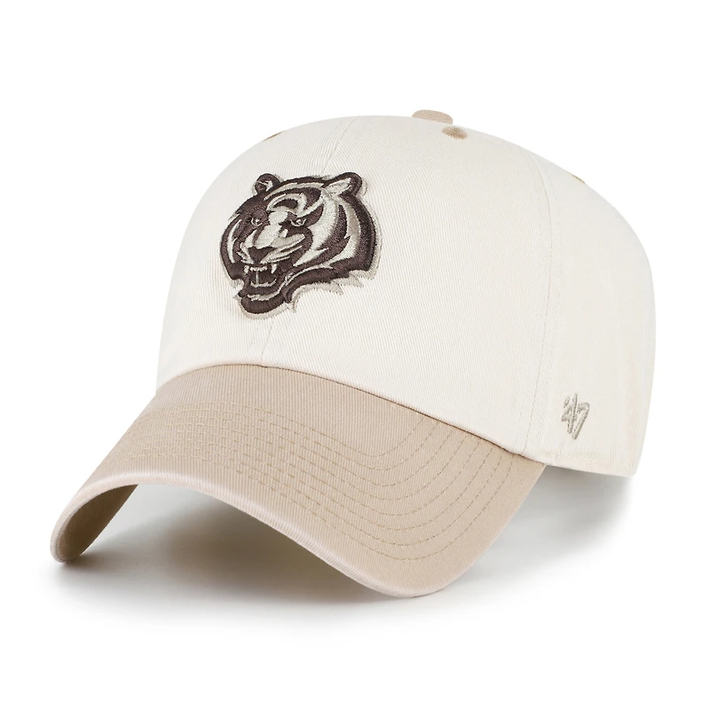 Casquette ajustable Cincinnati Bengals « 47 Natural/Tan Neutral Terrain Clean Up » pour homme