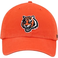 Men's '47 Orange Cincinnati Bengals Secondary Clean Up Adjustable Hat