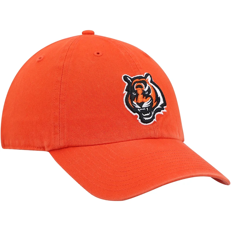 Men's '47 Orange Cincinnati Bengals Secondary Clean Up Adjustable Hat