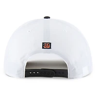 Casquette ajustable bicolore « 47 » des Bengals de Cincinnati, Suburbia Hitch, blanche et noire, pour homme