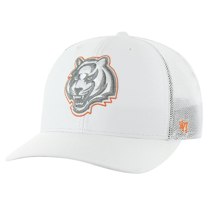 Casquette extensible blanche Cincinnati Bengals Snowball Trophy '47 pour homme