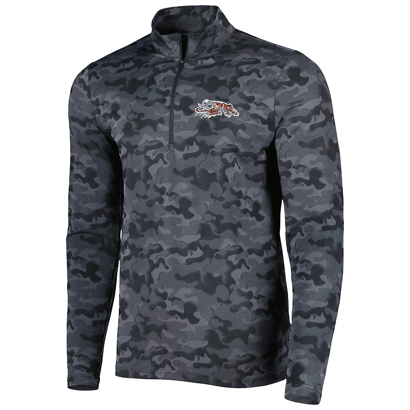 Haut à fermeture éclair quart de tour pour homme, style rétro, Antigua Black Cincinnati Bengals Brigade