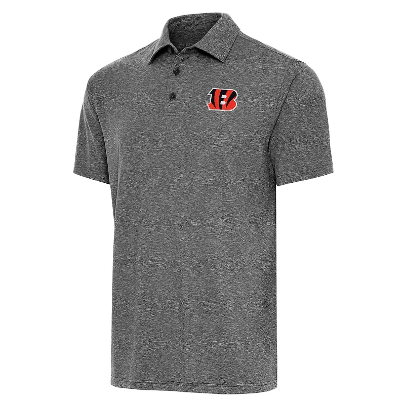 Polo Par Antigua Heather Black pour homme des Bengals de Cincinnati