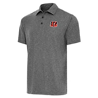 Polo Par Antigua Heather Black pour homme des Bengals de Cincinnati