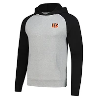 Men's Antigua Heather Gray/Black Cincinnati Bengals Urgent Pullover Hoodie