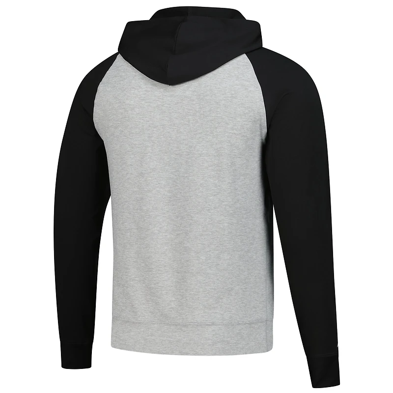 Men's Antigua Heather Gray/Black Cincinnati Bengals Urgent Pullover Hoodie