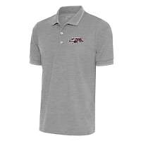 Men's Antigua Heather Gray Cincinnati Bengals Team Logo Throwback Affluent Polo