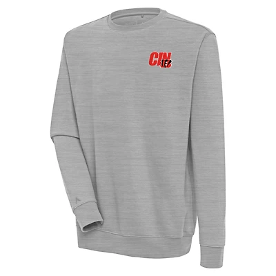 Sweat-shirt Victory gris chiné Antigua pour homme des Bengals de Cincinnati