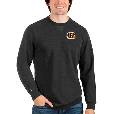 Sweat-shirt ras du cou noir chiné Antigua pour homme, modèle Reward des Bengals de Cincinnati