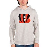 Sweat à capuche pour homme Antigua Oatmeal Cincinnati Bengals Team Absolute