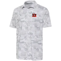 Polo Antigua blanc Cincinnati Bengals Collide pour hommes