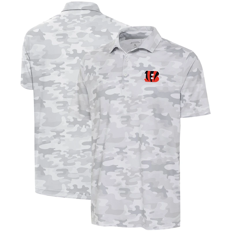 Polo Antigua blanc Cincinnati Bengals Collide pour hommes