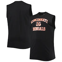 Débardeur noir pour homme Cincinnati Bengals, grandes tailles