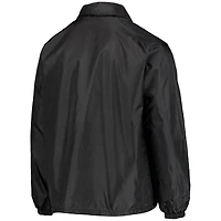 Men's Black Cincinnati Bengals Coaches Classic Raglan Full-Snap Windbreaker Jacket