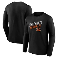 Men's Black Cincinnati Bengals Hustle Long Sleeve T-Shirt