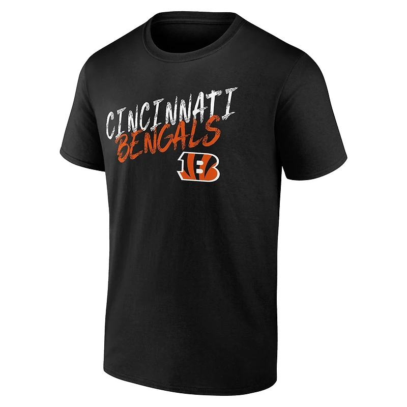 T-shirt noir pour homme Cincinnati Bengals Hustle