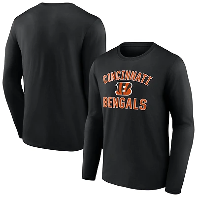 Men's  Black Cincinnati Bengals Victory Arch Long Sleeve T-Shirt