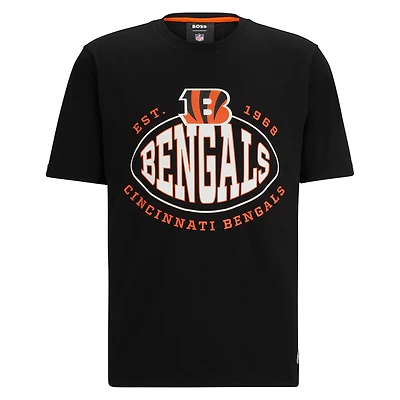 T-shirt noir BOSS X NFL pour hommes, piège des Bengals de Cincinnati