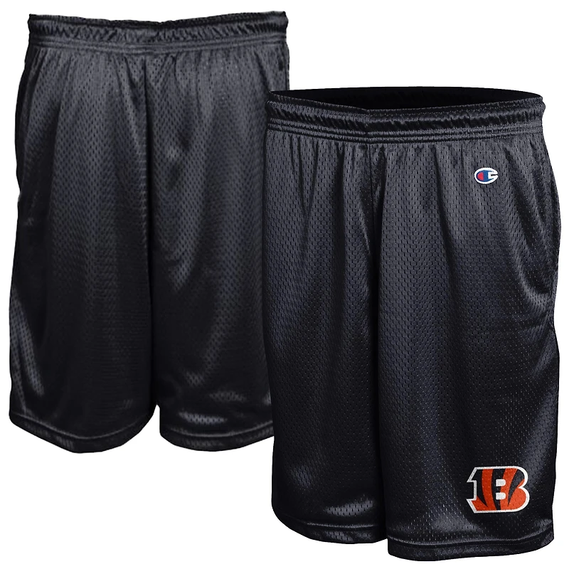 Men's Champion Black Cincinnati Bengals Classic Mesh Shorts
