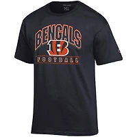 T-shirt de football américain Champion noir des Bengals Cincinnati pour homme
