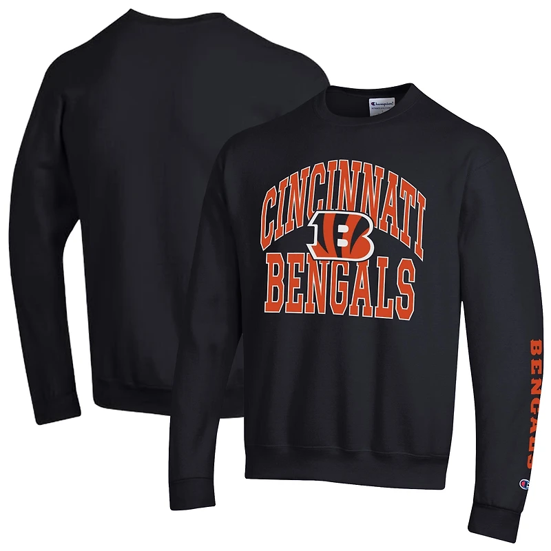 Sweat-shirt en polaire Powerblend noir Champion pour homme, aux couleurs des Bengals de Cincinnati