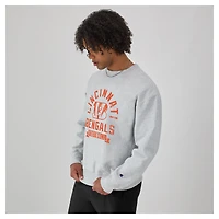 Men's Champion  Heather Gray Cincinnati Bengals Reverse Weave Fleece Pullover Sweatshirt