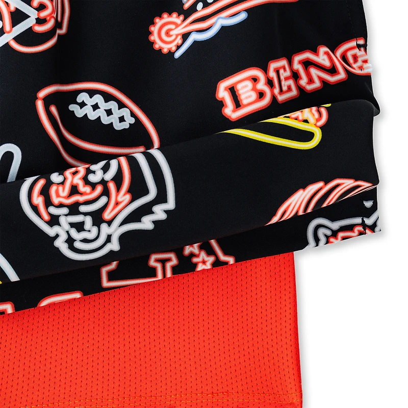 Maillot de bain classique doublé noir Chubbies Cincinnati Bengals The Neon 5,5" pour homme