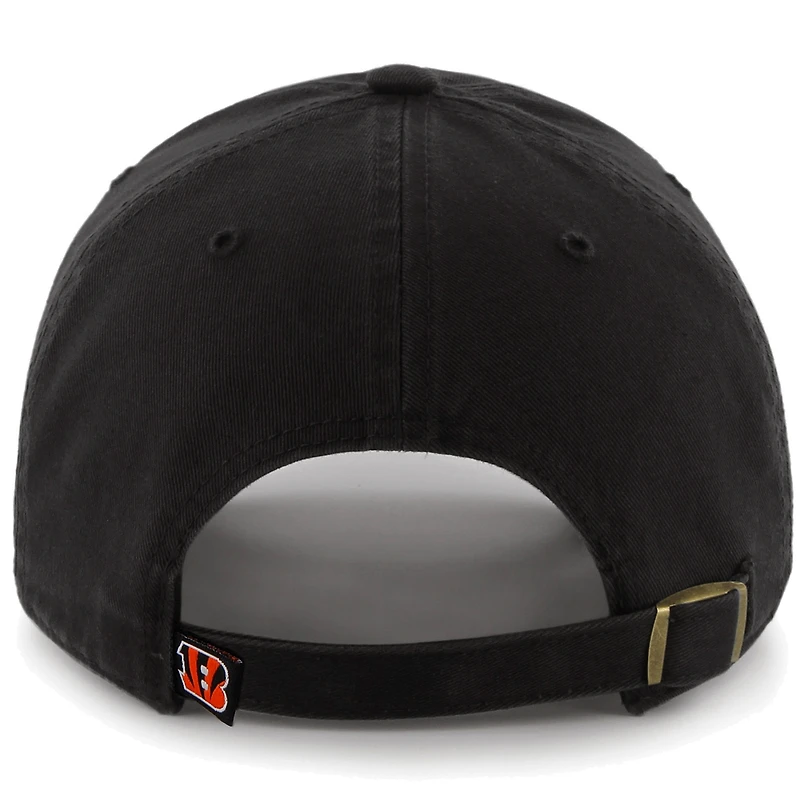Casquette ajustable pour homme Cincinnati Bengals '47 Brand Black Cleanup