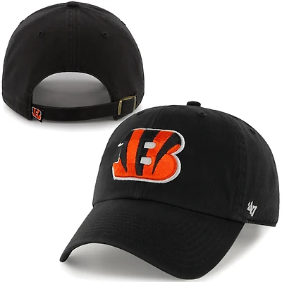 Casquette ajustable pour homme Cincinnati Bengals '47 Brand Black Cleanup