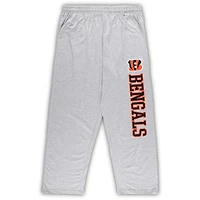 Concepts pour homme Noir/gris chiné Sport Cincinnati Bengals Big & Tall T-shirt et pantalon Ensemble de nuit