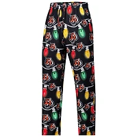 Men's Concepts Sport  Black Cincinnati Bengals Garland Knit Raglan Long Sleeve Top and Pants Set