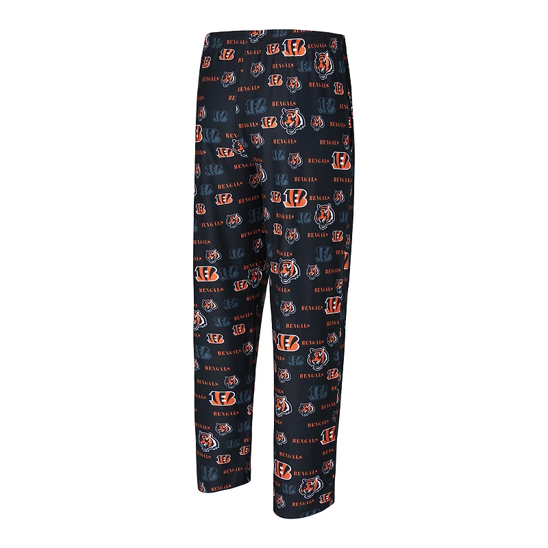 Pantalon Concepts Sport noir à imprimé mosaïque des Bengals de Cincinnati pour homme