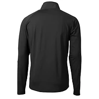 Men's Cutter & Buck Black Cincinnati Bengals Adapt Eco Knit Hybrid Recycled Quarter-Zip Throwback Pullover Top