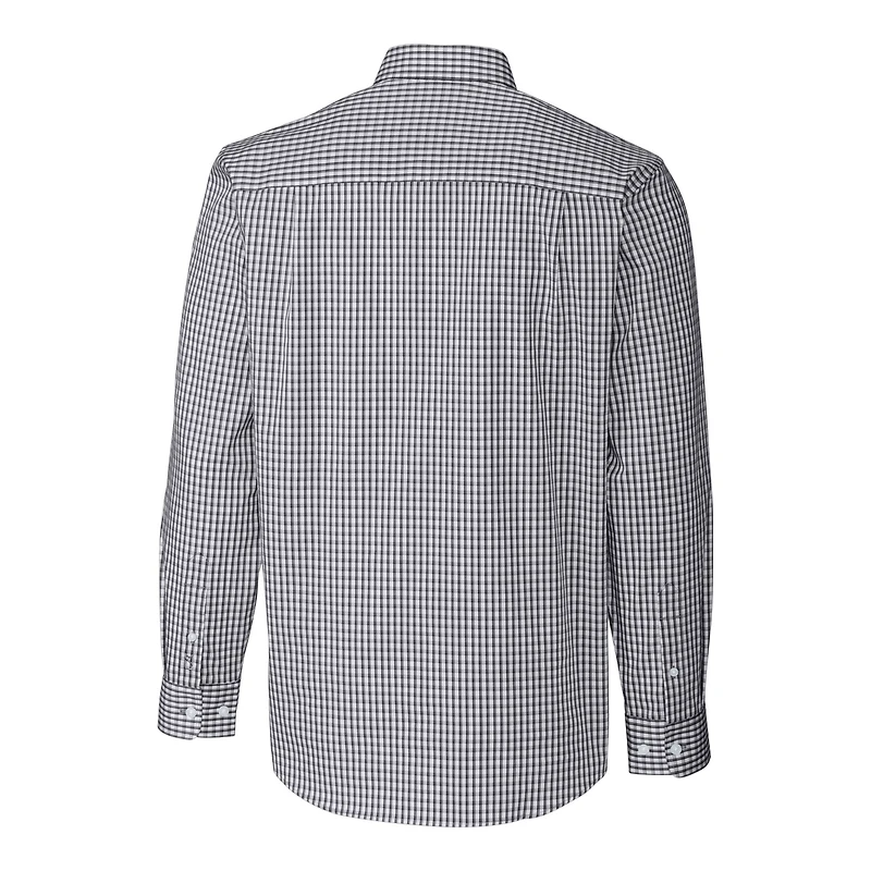 Chemise boutonnée à manches longues et extensible pour homme, couleur anthracite, motif casque des Bengals de Cincinnati, Cutter & Buck