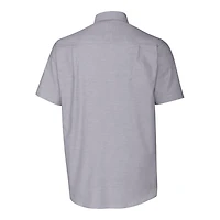 Chemise boutonnée à manches courtes en oxford extensible avec logo rétro des Bengals de Cincinnati, couleur anthracite, pour homme, Cutter & Buck