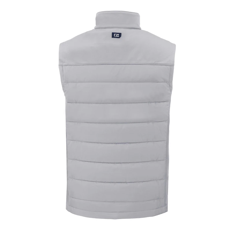 Men's Cutter & Buck Gray Cincinnati Bengals Helmet Evoke Hybrid Eco Softshell Recycled Full-Zip Vest