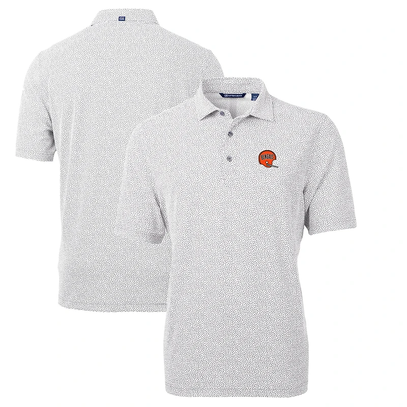 Men's Cutter & Buck Gray Cincinnati Bengals Throwback Logo Virtue Eco-Pique Botanical Recycled Polo