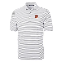 Polo homme Cutter & Buck orange Cincinnati Bengals Throwback Logo Virtue Eco Pique Stripe recyclé grande taille