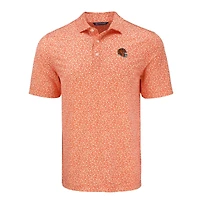 Men's Cutter & Buck Orange Cincinnati Bengals Pike Eco Flora Print Polo